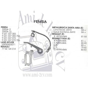 Vis platinées, rupteurs Femsa  R4