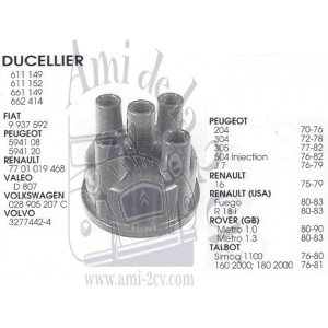 Tête d'allumeur Ducellier 662414 polyester Renault R4