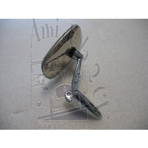 Rétroviseur inox tige droite droite ou gauche R4 livré avec vis et joint 