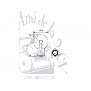 Ampoule 12 volts blanche 45/40W montage à baionnette