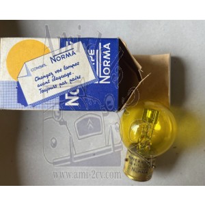 Ampoule de phare jaune 6 volts à baïonnette, 40/45W origine stock d'époque