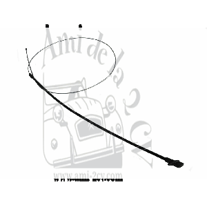 Câble de frein à main central  R4 2470 mm depuis Juillet 1982