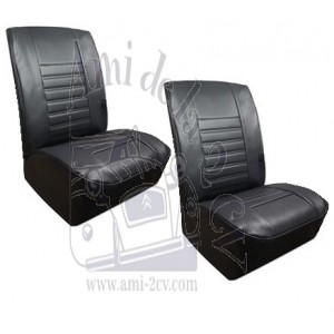 Ensemble de garnitures de sièges avant F4  après 80 en skaï noir