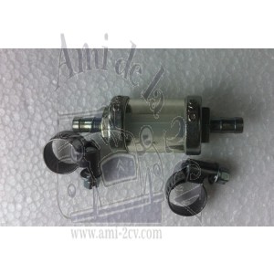 Petit filtre à essence acier pour durite 6 mm vendu avec les 2 colliers