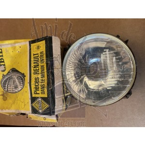 Optique de phare Cibié 155 Renault R4L origine stock d'époque