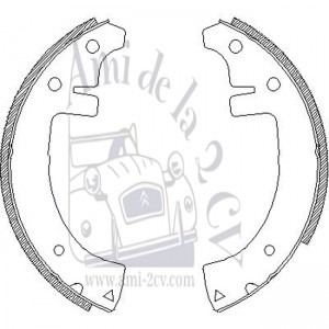 Jeu de quatre mâchoires de frein avant Renault R4L 200 X 36