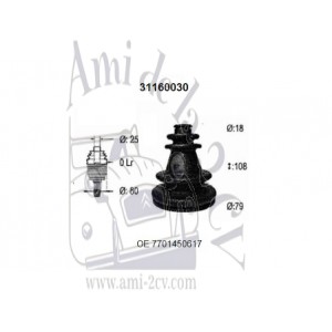 Kit réparation transmission côté boîte R4 + collier + graisse