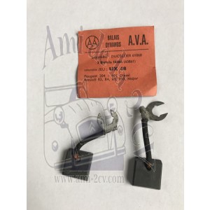 Paire de balais de dynamo Ducellier UX 48 pour Renault et Peugeot