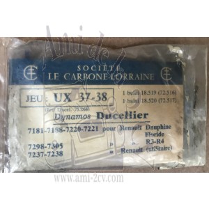 Paire de charbons de dynamo Ducellier UX 37-38 R4