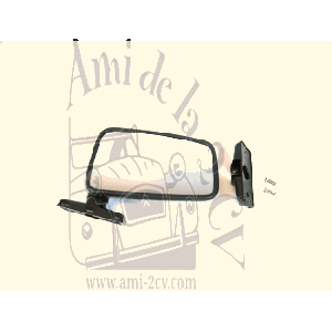 Rétroviseur droit en plastique noir noir R4 après 1983