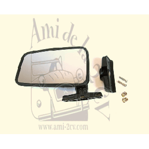 Rétroviseur gauche en plastique noir 