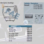 Interrupteur Chauffage R4 82>